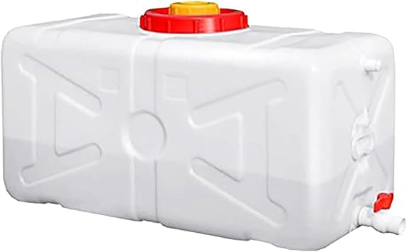 Large Household Capacity Water Tank, Drop-Resistant Portable Horizontal Plastic Water Storage Container with Faucet for Household Water Camping Outdoor Self-Driving TourSize80L