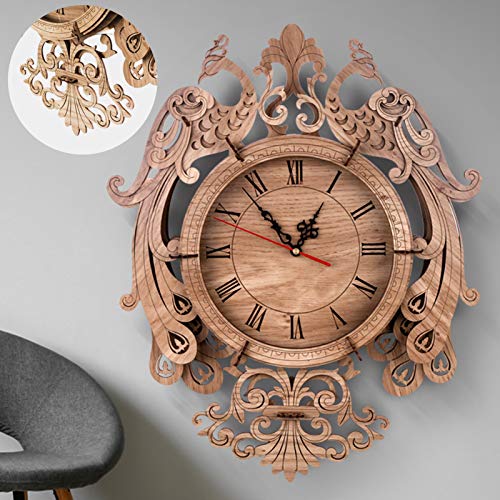 ZMZS 3D Wooden Pendulum Clock Puzzle Wood Models for Adults, Build Making Kits Clock-Laser Cut Wood Crafts Gift Retro Wall Clock DIY Construction Toy