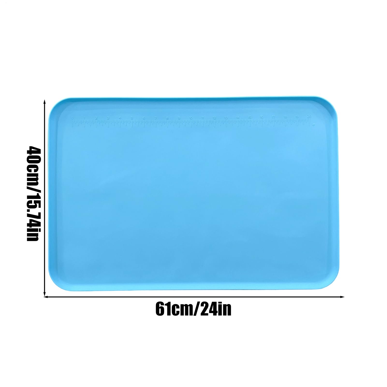 Tappetino artigianale in silicone 61 x 40 cm per lavori artistici con bordi