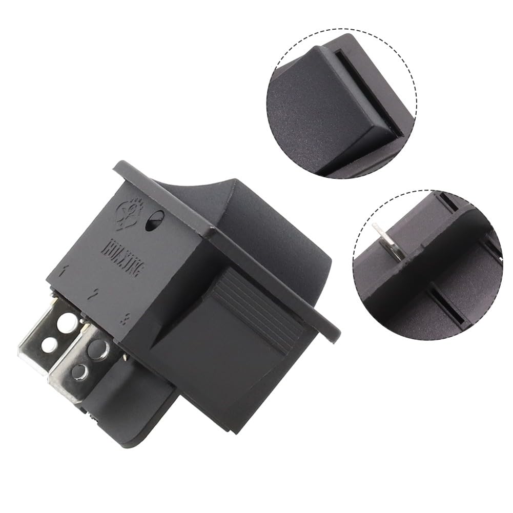 Interruptor de pie basculante para coches eléctricos para niños, control de reinicio del pedal del acelerador compatible con modelos de coche de 6 V y 12 V, pieza de repuesto de enchufe de 2