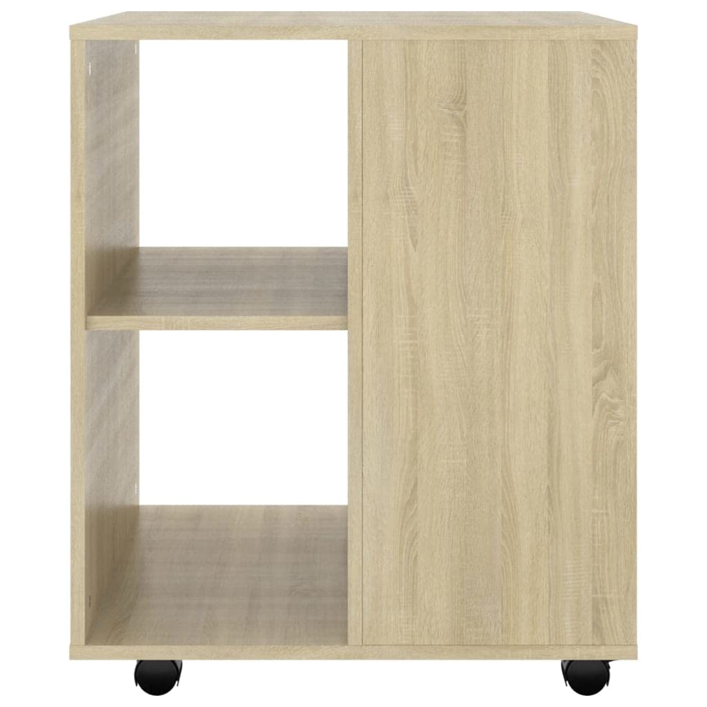Armadio a rotelle, armadietto da ufficio, armadietto autoportante, per aziende, ufficio, scuola, soggiorno, camera da letto, rovere Sonoma, 60 x 53 x 72 cm