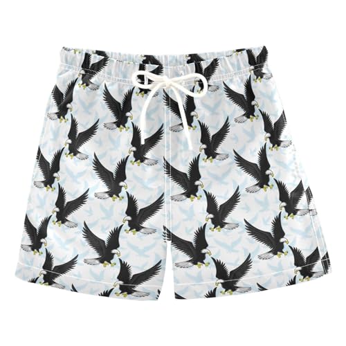 Boys Swim Trunks Eagles Beach Board Shorts Quick Dry Swimsuit Bathing Suits with Mesh Lining - Main Image