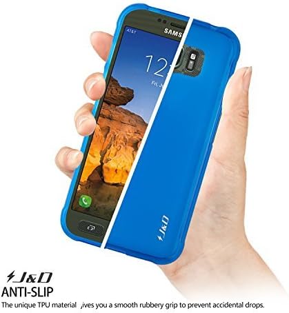 J&D Case Compatible for Galaxy S7 Active Case, Drop Protection Slim Cushion Shockproof Protective TPU Slim Case for Samsung Galaxy S7 Active Bumper Case, Not for Galaxy S7 / S7 Edge, Black