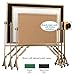 AARCO Reversible Free Standing Chalk Board with High Gloss lacquered Frame in Green/Slate RS Chalk Board Color: Slate, Size: 36" H x 48" W