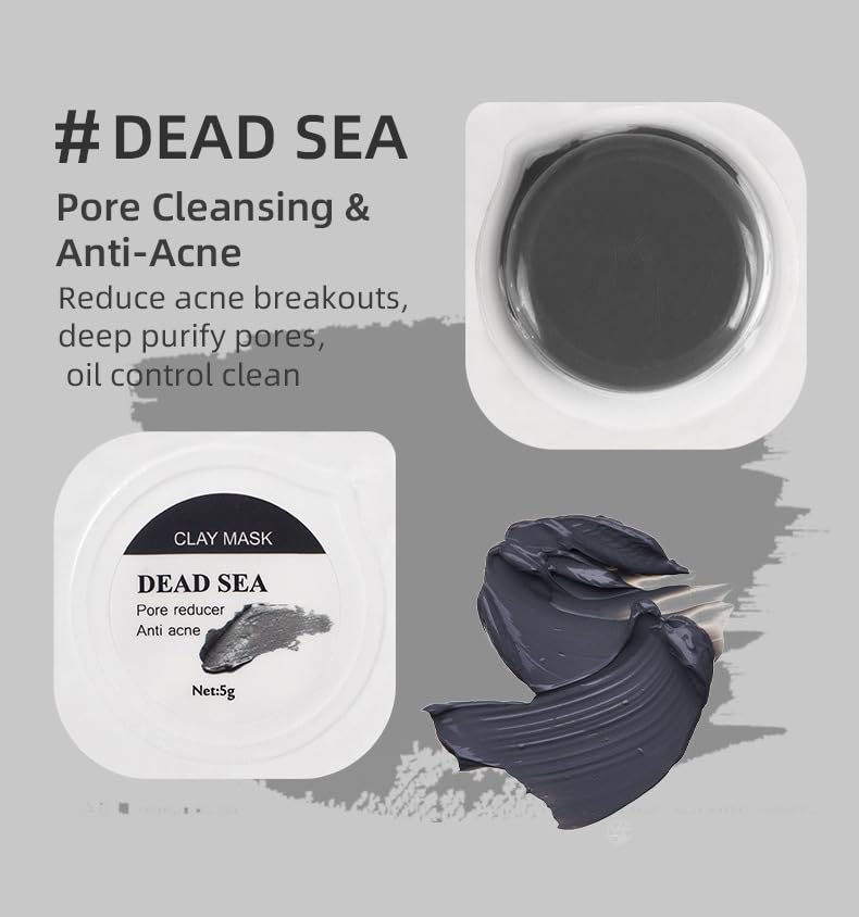 Miniatura 8 de Kit de máscara de arcilla orgánica de etiqueta privada Cúrcuma té verde rosa rosa cara barro máscara facial máscara facial para piel de acné (juego