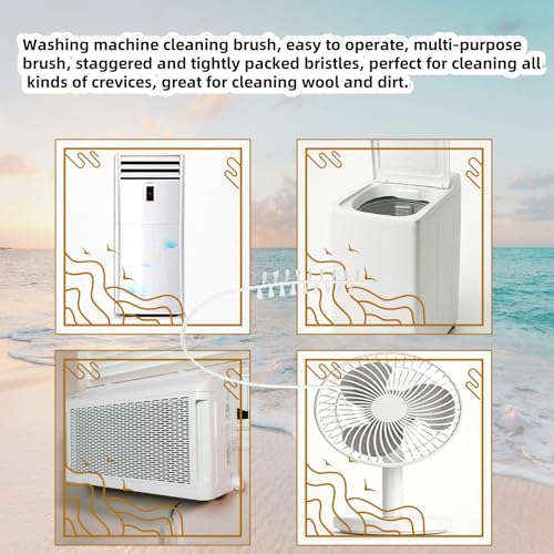 Image of Washing Machine Cleaning Brush, Front Load Washer Cleaner Brush Load Washer Cleaner Drum Washing Machine Cleaning Tools Drum Washing Machine Cleaning Brush for Slot and Flat Surfaces 2 Pcs
