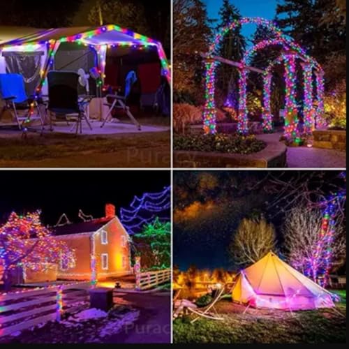 Pisca Pisca Energia Solar 10m Colorido - Luzes LED Fio de Fada Decorativas Enfeite Festas jardins Pr