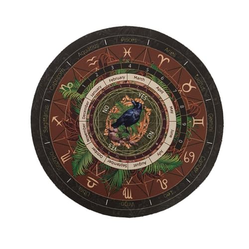 Ziizwfa占いマット クリスタルダウジング振り子ネックレス付き ゴム製振り子マット パーティーボードゲーム 卓上ゲーム用品用