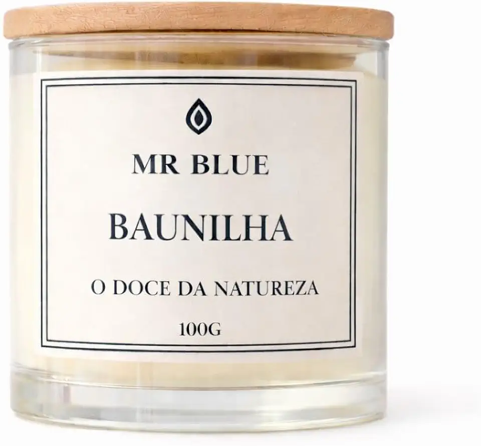 MR Blue Velas Aromáticas - Aroma de Baunilha 100g