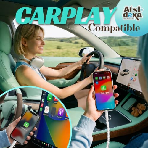 Image of 4-in-1 Beaded Charging Cable, MFi Certified, Works with CarPlay, 3.3FT 60W Fast Charger Cord for iPhone 17 /16 /15 /14 /13 /12 /11, iPad, Samsung, Android and More (Clear Stars)
