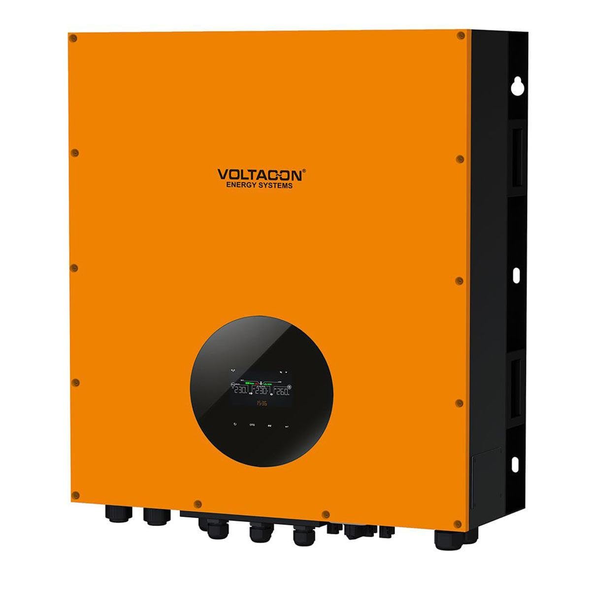 Voltacon Inversor solar híbrido trifásico de 15000 W, 48 V, 400 VCA, 4 MPPT, Wi-Fi, BESS fuera de la red, almacenamiento de energía de autoconsumo