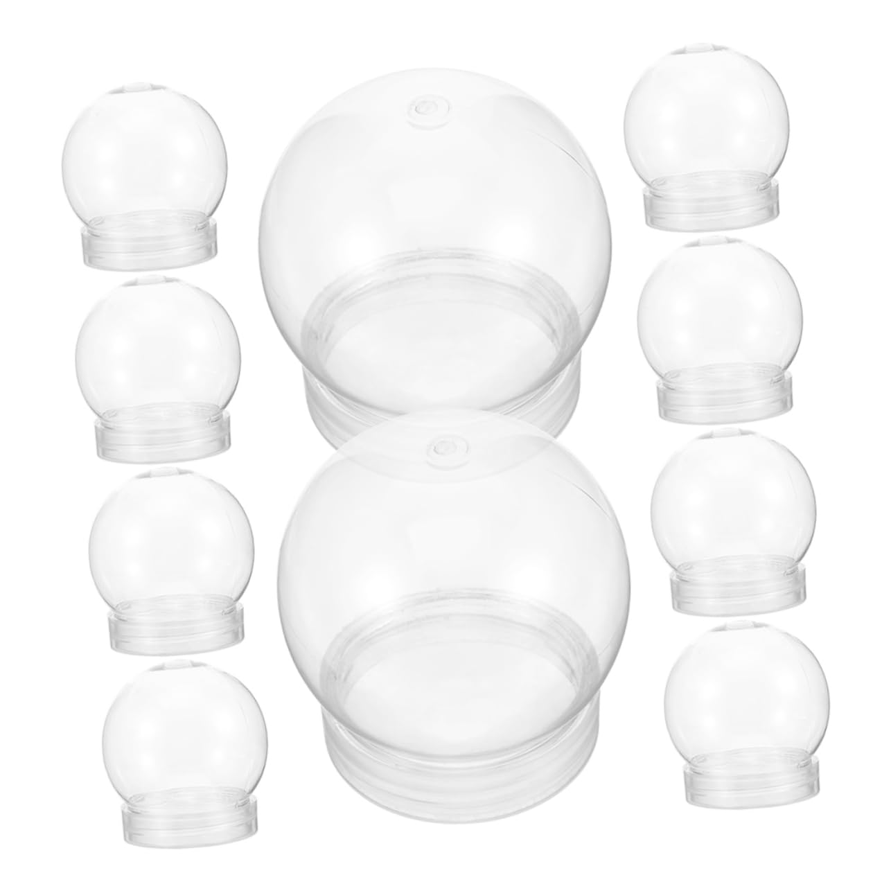 SHERCHPRY 2 Series Bola De Nieve De Bricolaje Globo De Nieve De Bricolaje Decorativo Navidad Artesanía En El Mundo De La Nieve Pequeña Bola De Nieve El Plastico Transparente 20 Piezas*2