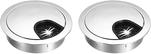 Miniatura 23 de uxcell Cubierta de agujero para cable, aleación de zinc de 3.1 pulgadas/3.150 in, ojales, cubierta de agujero para oficina, PC, organizador de Tono