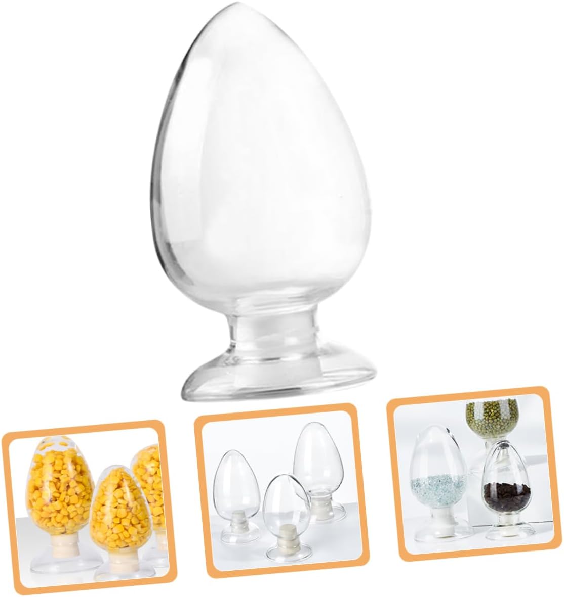 Glass Sample Bottle Stopper Glass Storage Jar for Displaying Specimens and Functional Seed Bottle for Home and Laboratory Use