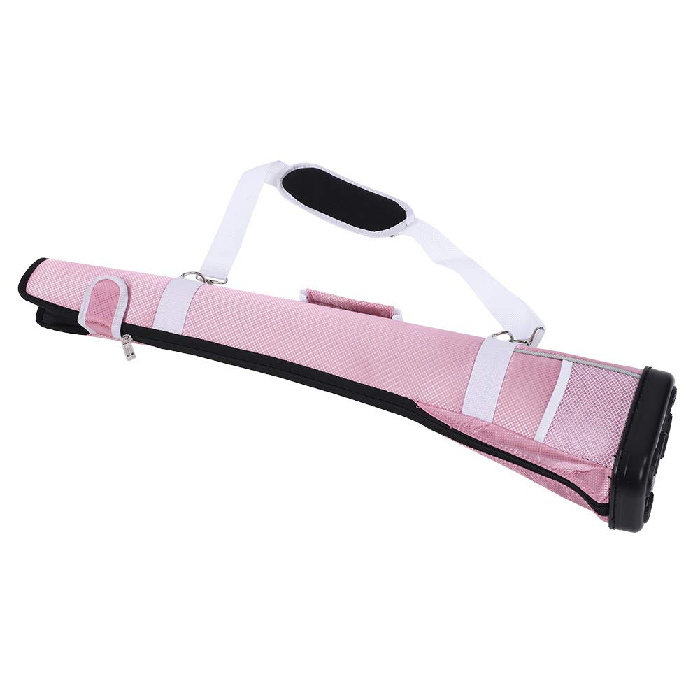 Kavolet Bolsa de almacenamiento portátil de nailon con parte inferior resistente al desgaste para 1-3 clubes, bolsillo con cremallera y correa, ideal para práctica y entrenamiento con diseño