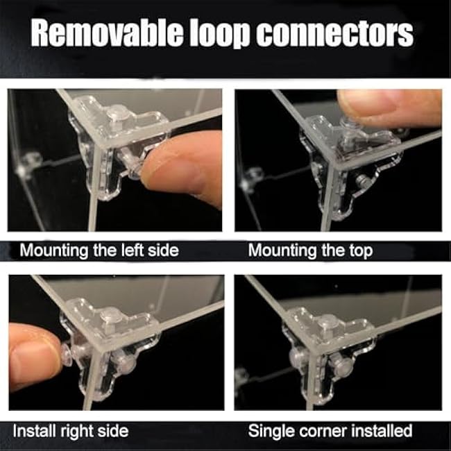 Acrylic Transparent Display Box, Rectangular Bayonet Box, Transparent Storage Box, Dustproof Cube Organizer for Jewelry, Toys, Fractional Small Objects£¬8x4x18in