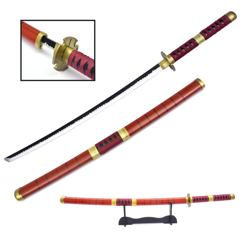 Anime Sword 41 inch,Zoro/wado ichimonji/Anime Original Texture,for Role-Playing and Collection, with One Display Stand