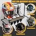 ATSKIM Motorcycle Helmet Holder Wall Mount, Helmet Stand with 4 Glove Clips, Helmet Hanger for Motorcycle Accesories Storage (Black)