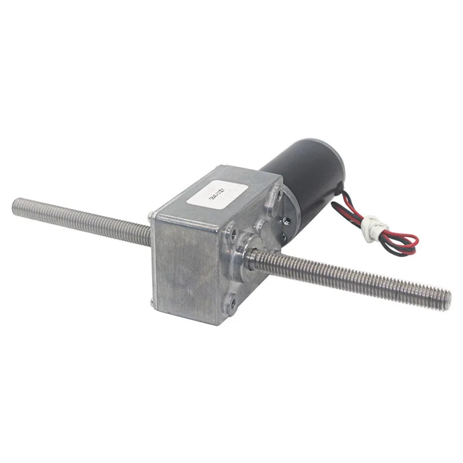 M8 Doppio Albero Filettato 12-470RPM Reversibile velocità Regolabile Autobloccante 12V 24V DC Motoriduttore a Vite Senza fine 1 Pz(16RPM-12V)