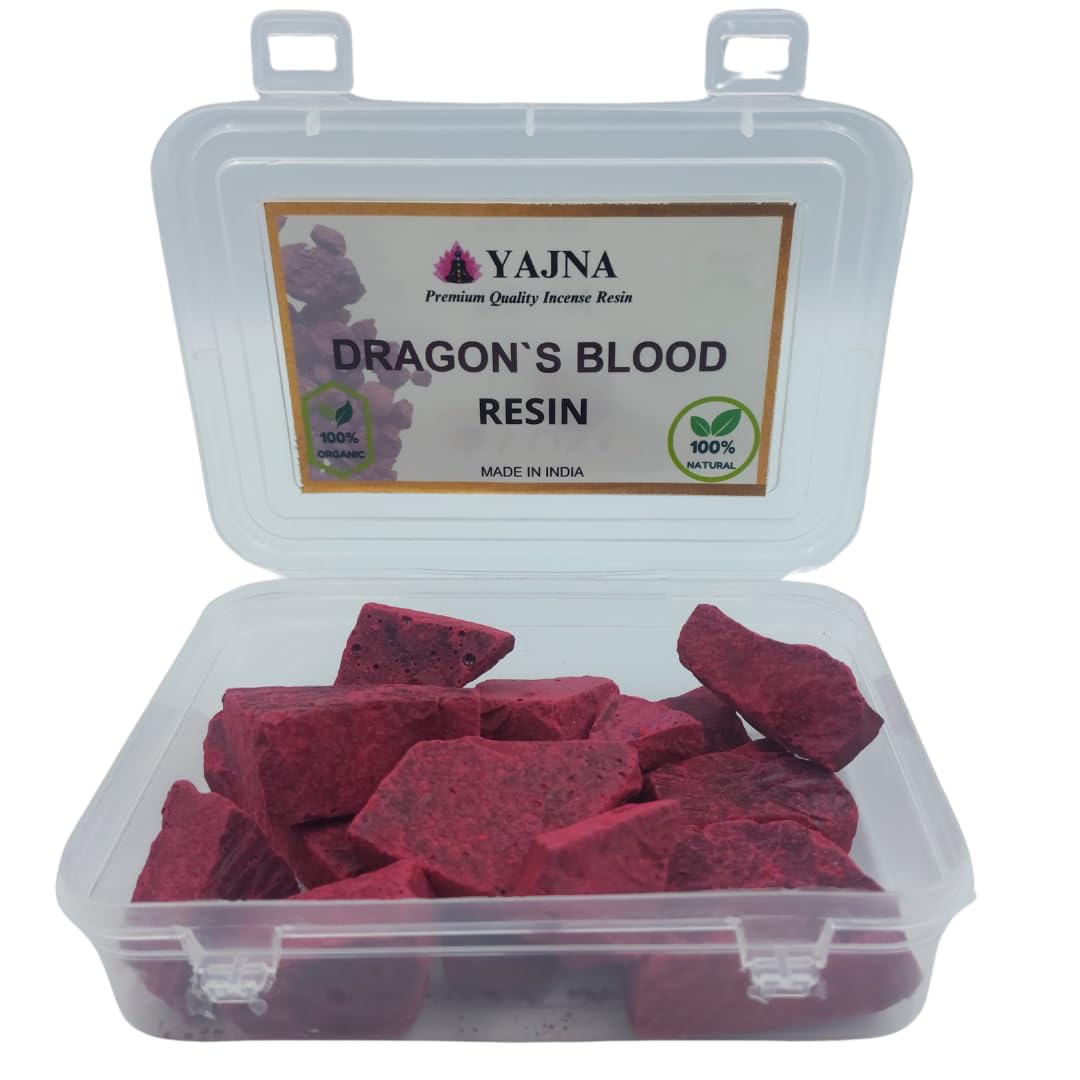 100% Pure-Indian-Dragon’s-Blood-Resin-Dracaena-Daemonorops-Draco-Sap-by-Yajna Natural Aromatic-Incense-Tear-Rock-Sap Ideal-for-Meditation-Rooms-Yoga-Studios 1Lb-453.6-Grams-16-Ounce