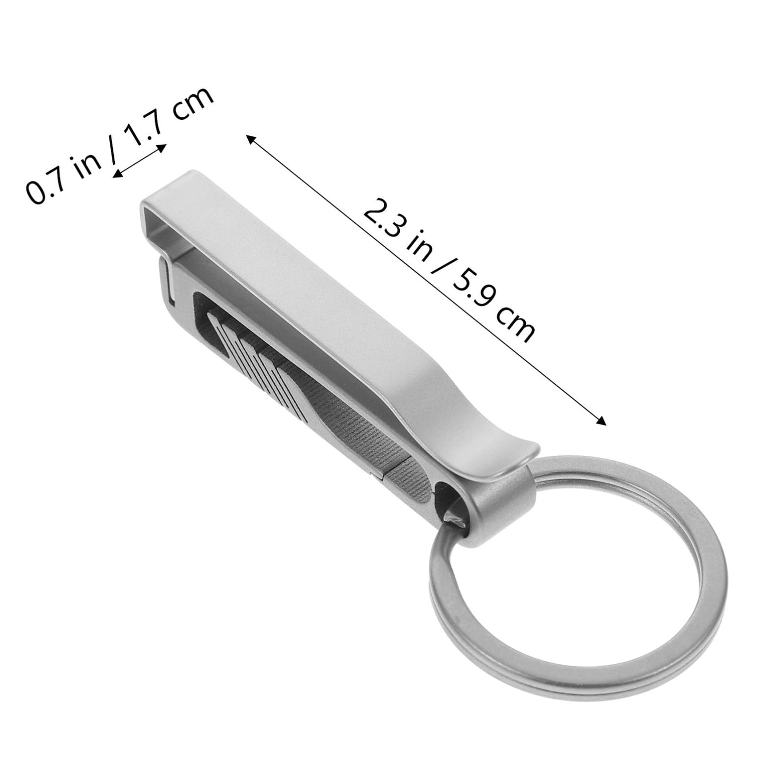 Abaodam Portachiavi in Lega di Titanio Resistente per Cintura Doppia Clip ad Alta Elasticità Leggero e Antiruggine Accessorio Pratico per Uomini e Cinture Duty Belt