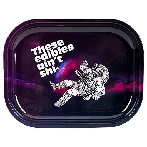EUROGROW - Bandeja para liar metálica - RollTray (14x18 cm) - Modelo Astronauta Cover