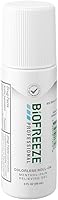 Vista 2 de Biofreeze Roll-On para aliviar el dolor, 3 onzas, roll-on incoloro, acción rápida, larga duración y potente analgésico tópico, paquete de 4