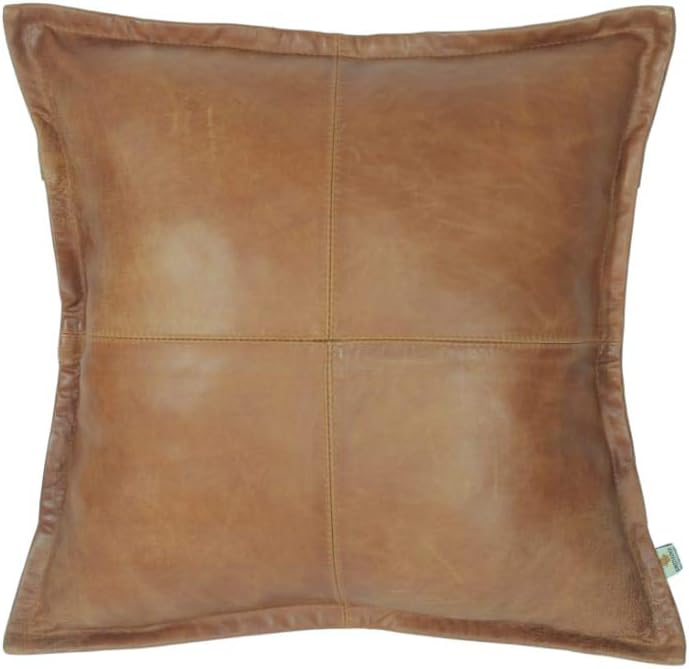 D DOLLY LAMB Lambskin Lattice Pattern Pillow Cover - Sofa Cushion Case - Decorative Throw Covers for Living Room & Bedroom, 22x22 Inches - Tan White Pack of 2