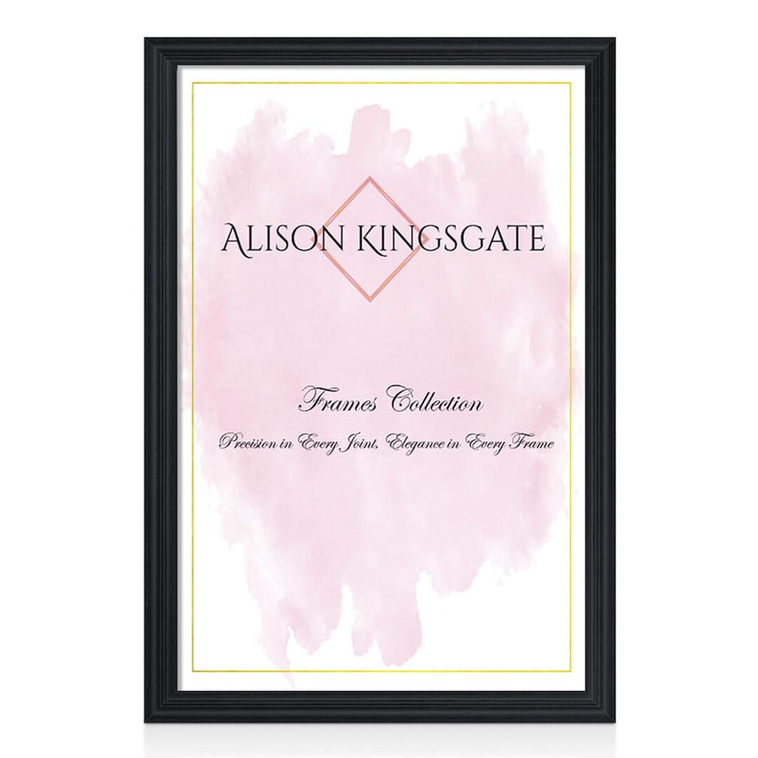 Alison Kingsgate Classic 70X50CM Black Photo Frame-Engineered Wood Picture Frames with Shatterproof Perspex - Ideal for Certificates & Artwork-Wall Mount - Multiple Sizes & Colours Available โ image 1