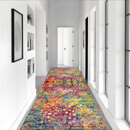 Alfombras de pasillo largas antideslizantes de entrada y textil lavable ultrafino 5