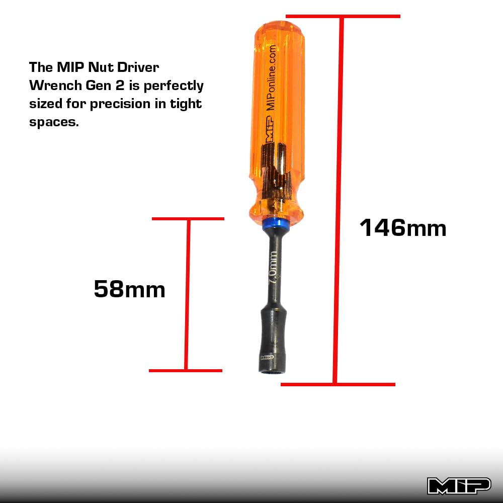 MIP 9804 7.0mm Metric Hex Nut Driver RC Tool – Precision Grip Hex
