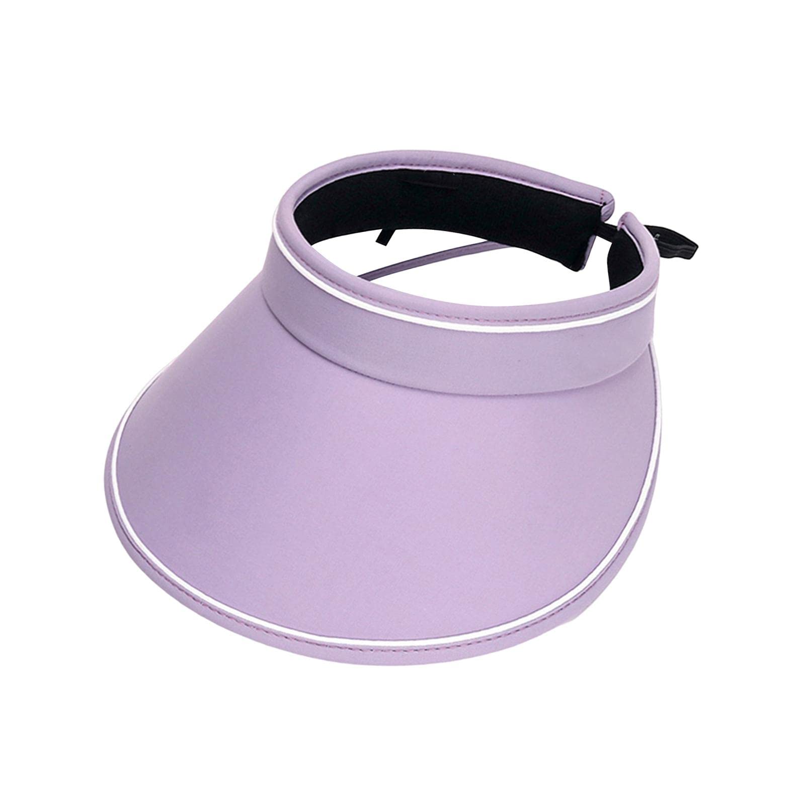 Merishopp Summer Sun Visor Hat Beach Cap Breathable and Soft Clip Closure Casual Style Purple| Clothing, Shoes & Accessories|Womens Accessories|Hats-image-28