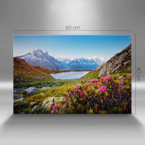 Image sur Toile Glacier du Mont Blanc Chamonix Wallfluent 60x40cm