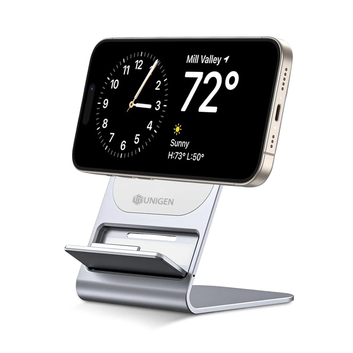 UNIGEN AUDIO UNISTAND Mag Safe Fast Charging Stand Compatible with MagSafe iPhone 15/14/13/12 Series & QI Enabled Devices (WT) (B0BQYZ7Y8F) Amazon Price History, Amazon Price Tracker