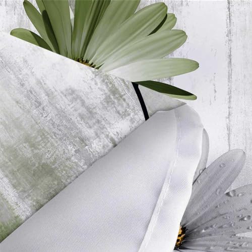 Rustic Farmhouse Shower Curtain, Farm Sage Green Daisy Floral With Butterfly on Country Wooden Forest Green for Bathroom, Olive Green With 12PCS Hooks, 70X70IN by VeiVian - Used condition - Image 8