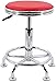 Stołek na kołach Stolik fryzjerski Specjalny stołek koła pasowego do salonów kosmetycznych, fryzjerstwo fryzjerskie, manicure, stołek obrotowy do włosów (Color : Red)