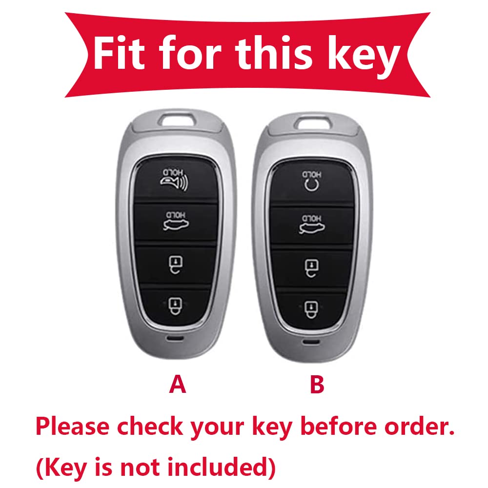 Coque En Silicone Pour Clé Hyundai Keyless- Cover Housse TPU Souple En Chrome Pour Télécommande