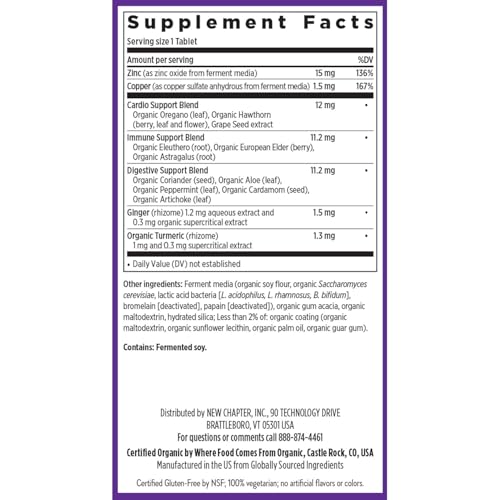 New Chapter Fermented Zinc Complex Supplement, 60 Count - image 6