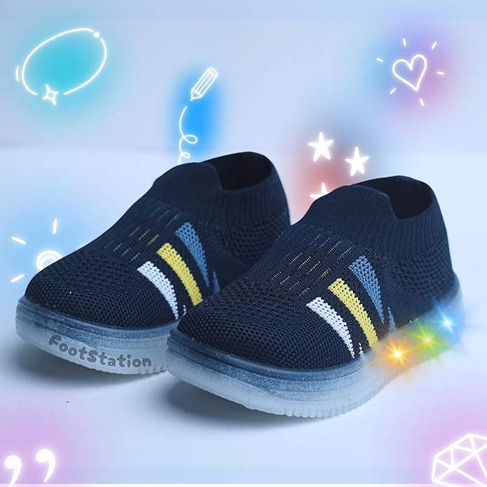 Image of Kids Slip-On LED Light Shoes, Pack of 2 (Combo)