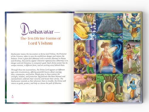 Image of Dashavatar Stories: 10 Illustrated Stories of Lord Vishnu's Avatars for Children I Hindu Mythology | Indian Gods and Goddesses | Bedtime Storybook | Indian Folklore & Legends I Ages 5+ I Select Learning