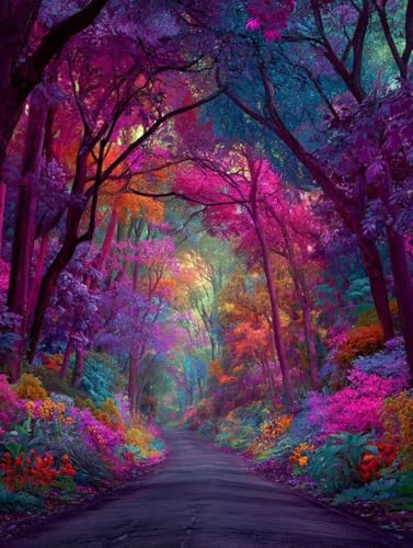 大人のための数字油絵キット DIY カラーロード 油絵セット 70x90cm アクリル絵の具 筆 ブラシ/フレームレス癒し ストレス解消 趣味 プレゼント- 集中力とリラックス効果、インテリアとして、贈り物に最適、脳トレにも、デコレーション、簡単、人気、ギ