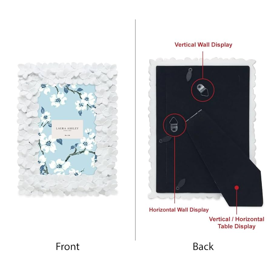 Amazon.com - Laura Ashley 4x6 White Flower Textured Hand