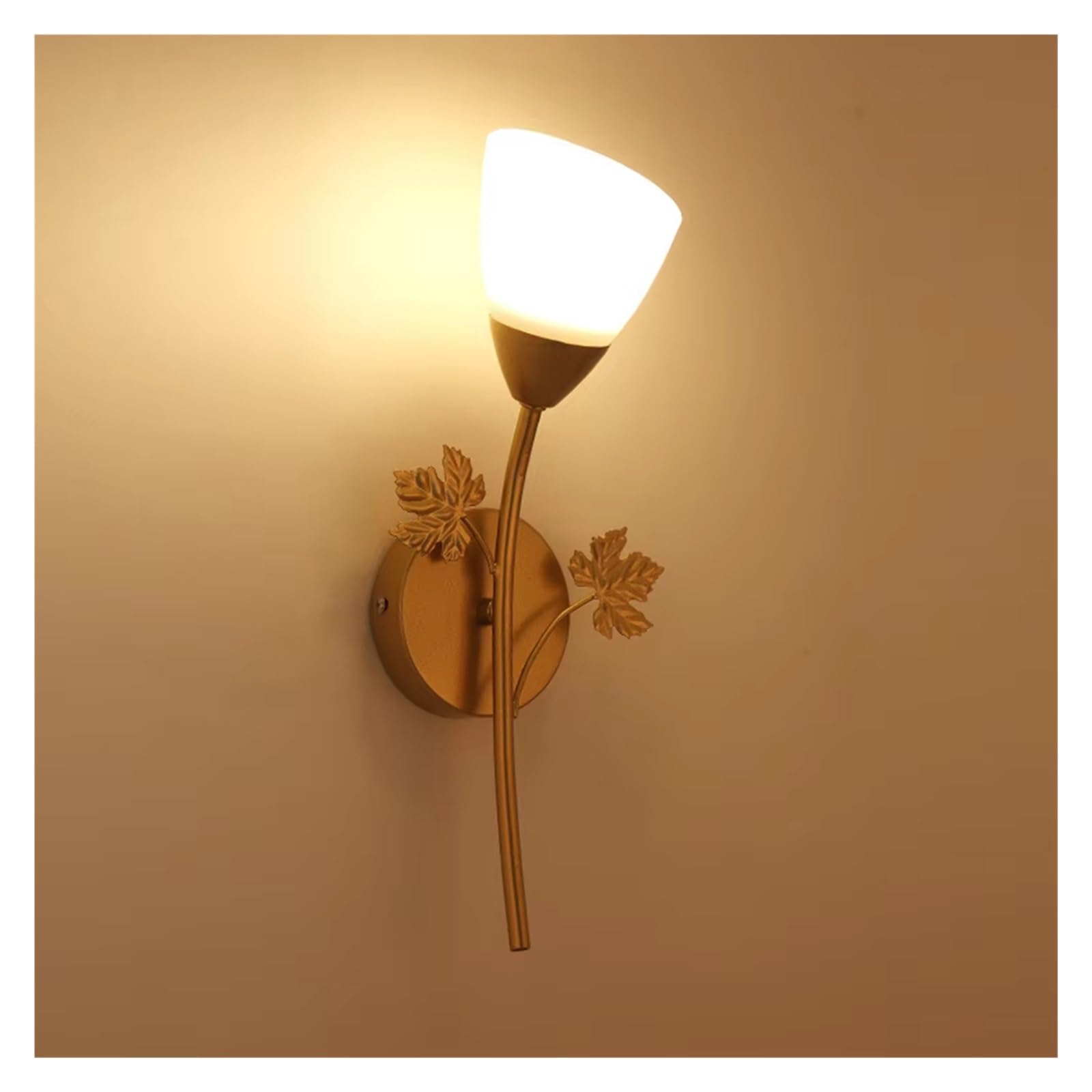 MESOVFCA Nordic Modern Iron Wall Lamps LED Bedroom Bed Lamp Learning Corridor Room Indoor Wall Lights Glass Ball Decor Light,Contemporary(1light)