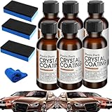 Crystal Coating for Car Plastic Parts - Car Plastic Plating Refurbishing Agent,car Plastics Restorer Black,Nano Crystal Coating Agent,for DIY, Automotive, Models, Easy to Use (6PCS)