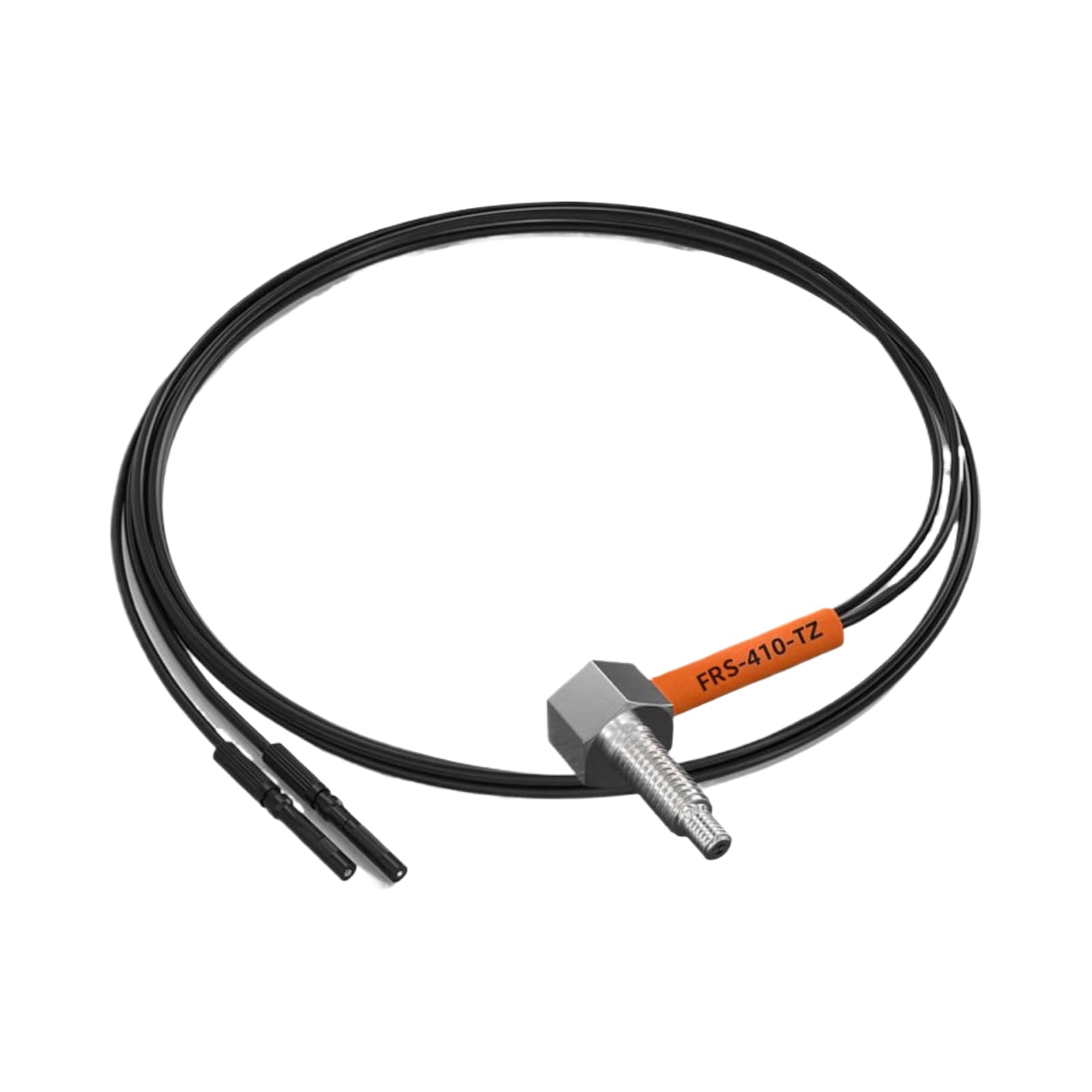 Capteur fibre optique M4 coude angle droit réflexion diffuse et contre-faisceau