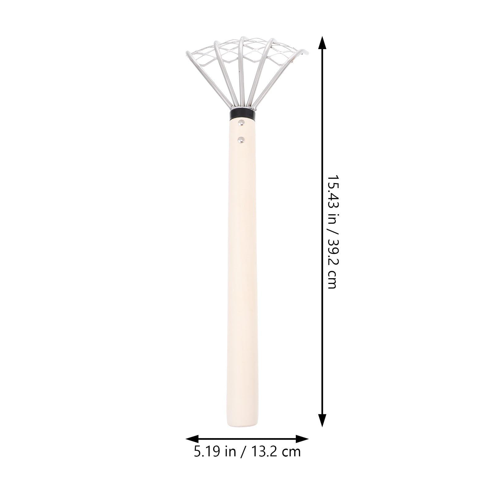 Healifty Rastrillo de Mano de Acero Inoxidable 304, Rastrillo de 5 Púas para Excavar Conchas y Almejas, Herramienta Multiusos para Aflojamiento de Tierra y Jardinería, Adecuado para Playa
