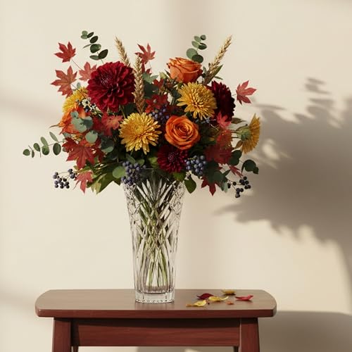 Lorren Home Trends Flower Vase Melodia, Made In Italy. 12" Tall, 6" Opening - Image 3