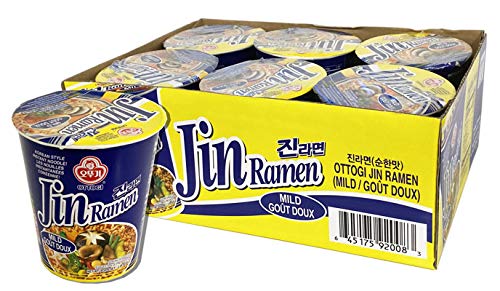 Ottogi Jin Ramen - Fideos instantáneos de estilo coreano 229oz paquete de 6