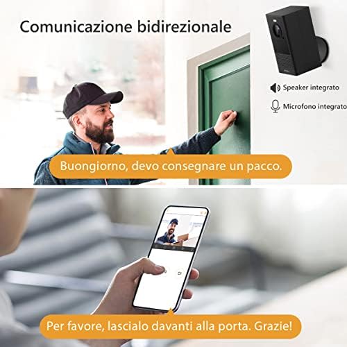 Imou Cell 2 4MP - Outdoor Battery Camera, Super HD 2K with Full Colour Nightvision, 6 Month Battery (No Hub), PIR Human Detection, 2 Way Audio, Pre Record, H.265, Black, (IPC-B46LP)