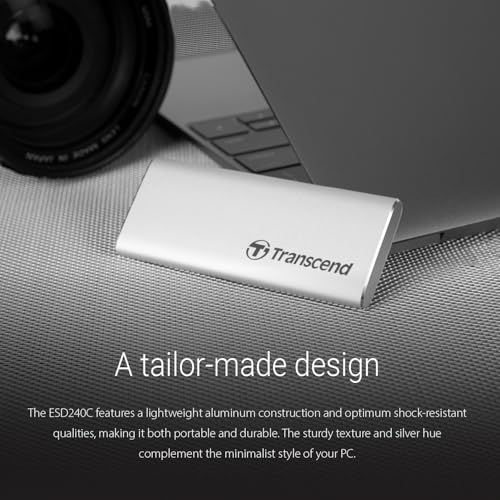 Image of Transcend Information 120GB Portable SSD TLC USB 3.1 Gen 2, Silver (TS120GESD240C)